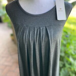 Dark Gray Bamboo Sleeveless Top